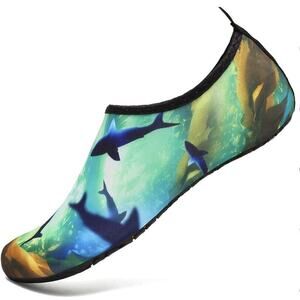 Deevike Unisex Adult Black Barefoot Aqua Socks Beach Swim Surf Water Shoes 40/41